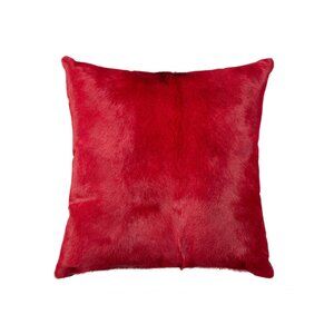 Natural Home Decor Torino Cowhide Pillow | 1-Piece | Wine | 18"x18"
